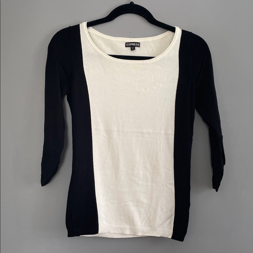Express Monochrome Knit Top